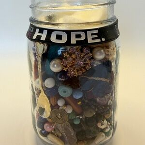 Hope Jewelry 🏺 with Vintage Brooch, Watch,Assorted Beads and Trinkets